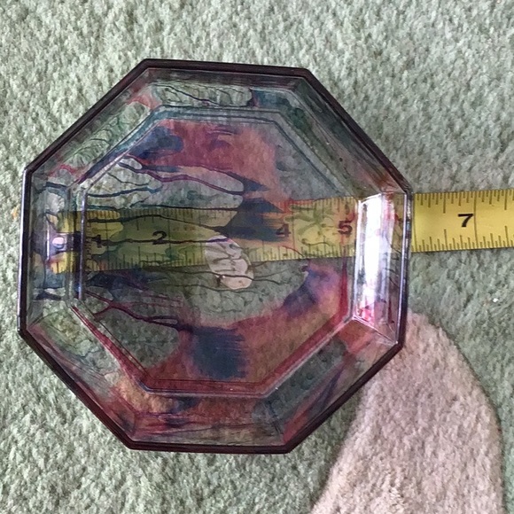 Rueven glass octagon dish - Picture 4 of 4